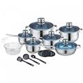 Royalty Line RL-1801B:  18-Piece Stainless Steel Cookware Set with Glass Lid