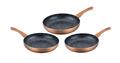 Cenocco Set of 3 Frying Pans with Marble Coating Copper