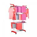 Herzberg HG-8034ORG: Moving Clothes Rack - Orange