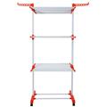 Herzberg HG-8034ORG: Moving Clothes Rack - Orange