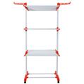 Herzberg HG-8034ORG: Moving Clothes Rack - Orange