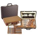 Royalty Line RL-K25LB: 12 Pieces Kitchen Knife Set with Suitcase