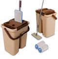 Cenocco CC-9070: Flat Mop with Bucket Brown