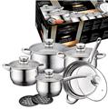 Royalty Line RL-1232: 12 Pieces Stainless Cookware Set