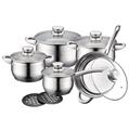 Royalty Line RL-1232: 12 Pieces Stainless Cookware Set