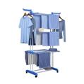 Herzberg HG-8034BLU: Moving Clothes Rack - Blue