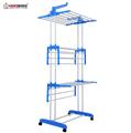 Herzberg HG-8034BLU: Moving Clothes Rack - Blue