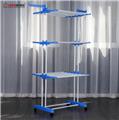 Herzberg HG-8034BLU: Moving Clothes Rack - Blue