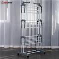 Herzberg HG-8034GRY: Moving Clothes Rack - Grey