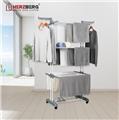 Herzberg HG-8034GRY: Moving Clothes Rack - Grey