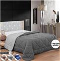 Herzberg Bicolor Microfiber Duvet - 140x200cm Gray