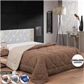 Herzberg HG-2420BCO: Bicolor Microfiber Duvet - 240x200cm Brown