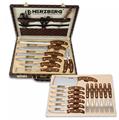 Herzberg HG-K25LB: 25 Pieces Knife and Cutlery Set with Attache Case