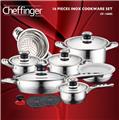 Cheffinger CF-1600S: 16 Pieces Stainless Steel (Inox) Cookware Set