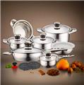 Cheffinger CF-1600S: 16 Pieces Stainless Steel (Inox) Cookware Set