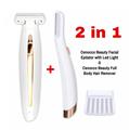 Cenocco Beauty SETCC9087/9086: 2 in 1  Full Body Hair Remover + Facial Epilator with LED Combo Deal