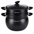 Herzog 11L Aluminium Stone Coating Couscous Pot