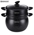 Herzog 11L Aluminium Stone Coating Couscous Pot