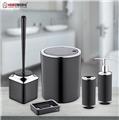 Herzberg HG-OKY6321: 5 Pieces Bathroom Set - Double Layer Color Black