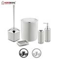 Herzberg HG-OKY6321: 5 Pieces Bathroom Set - Double Layer Color Gray