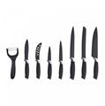 Royalty Line RL-BLK7-W: 7 Pieces Non-Stick Coating Knives Set w/ Peeler-Black