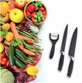 Royalty Line RL-BLK7-W: 7 Pieces Non-Stick Coating Knives Set w/ Peeler-Black