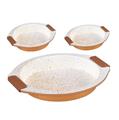 Royalty Line 3 Pieces Ceramic Baking Pans