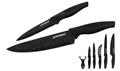 Herzberg 5 Pieces Marble Coated Knife Set - Black Marble