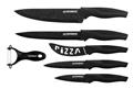 Herzberg 5 Pieces Marble Coated Knife Set - Black Marble