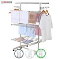 Herzberg 3-Tier Clothes Laundry Drying Rack White