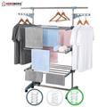 Herzberg 3-Tier Clothes Laundry Drying Rack Green