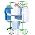 Herzberg 3-Tier Clothes Laundry Drying Rack Green