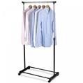 Alpina Black Metal Clothes Rack with Wheels 78x41x93-158cm