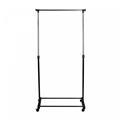 Alpina Black Metal Clothes Rack with Wheels 78x41x93-158cm