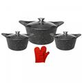 Cheffinger 6 Pieces Asia Cooking Pot with Pair of Gloves