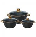 Cheffinger CF-RGC01: 6 Pieces Marble Casserole - Rose Gold