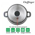 Cheffinger CF-DCS01: 6 Pieces Mable Coated Soup Pot Casserole Set - 20cm,24cm,28cm