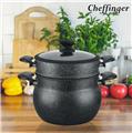 Cheffinger CF-COUS8: 8L Marble Coated Steam Cooker Couscous Pot