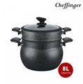 Cheffinger CF-COUS8: 8L Marble Coated Steam Cooker Couscous Pot