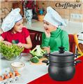 Cheffinger CF-COUS12: 12L Marble Coated Steam Cooker Couscous Pot