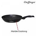 Cheffinger CF-FA1010-BLK: 10 Pieces Marble Coated Cookware Set