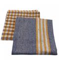 Cenocco CC-9069: Grey 10 Pieces Vintage Stripe Cotton Kitchen Towel Set - 50x70cm