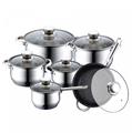 Royalty Line RL-1231M: 12 Pieces of Stainless Cookware Set with Marble Coated Pan