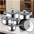 Royalty Line RL-1231M: 12 Pieces of Stainless Cookware Set with Marble Coated Pan