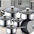 Royalty Line RL-1231M: 12 Pieces of Stainless Cookware Set with Marble Coated Pan