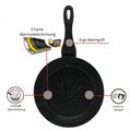 Cheffinger CF-FA03: 3 Pieces Marble Coated Frying Pan Set Red/Black