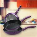 Cheffinger CF-FA03: 3 Pieces Marble Coated Frying Pan Set Green