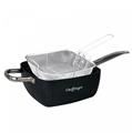 Cheffinger CF-FA04: 4 Pieces Marble Coated Square Deep Frying Pan Set