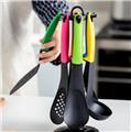 Cheffinger CF-UT01: 6 Pieces Utensil Set with Rotating Stand - Colorful